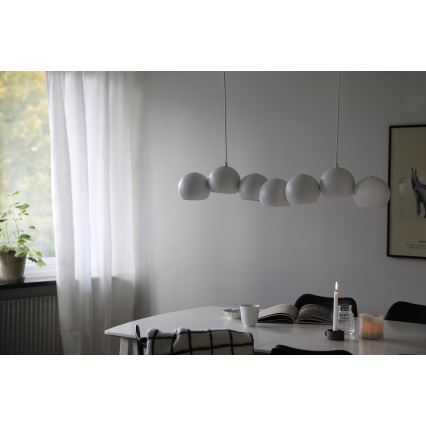 Markslöjd 108859 - Pakabinamas sietynas CUPOLO 7xE14/40W/230V balta