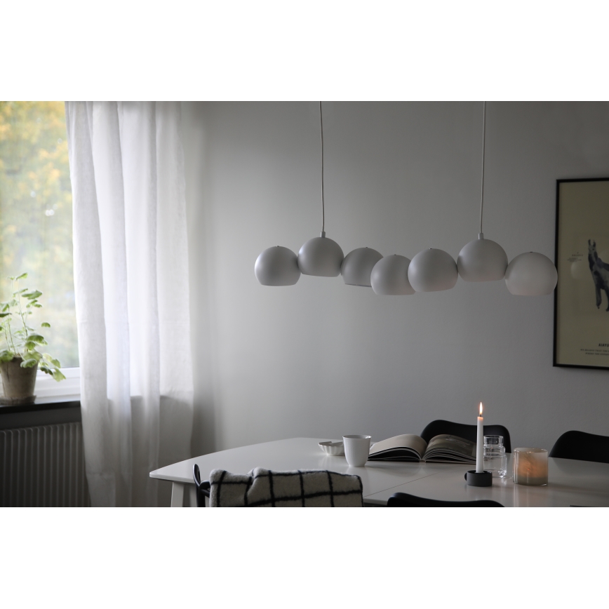 Markslöjd 108859 - Pakabinamas sietynas CUPOLO 7xE14/40W/230V balta