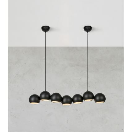 Markslöjd 108860 - Pakabinamas sietynas CUPOLO 7xE14/40W/230V juoda