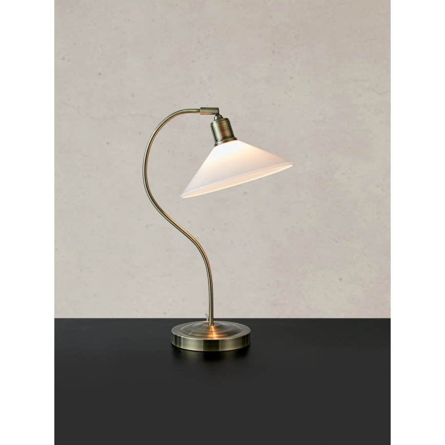 Markslöjd 108863 - Stalinis šviestuvas VELA 1xE27/40W/230V žalvaris/balta