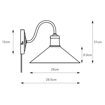 Markslöjd 108865 - Sieninis šviestuvas VELA 1xE27/40W/230V žalvaris/balta