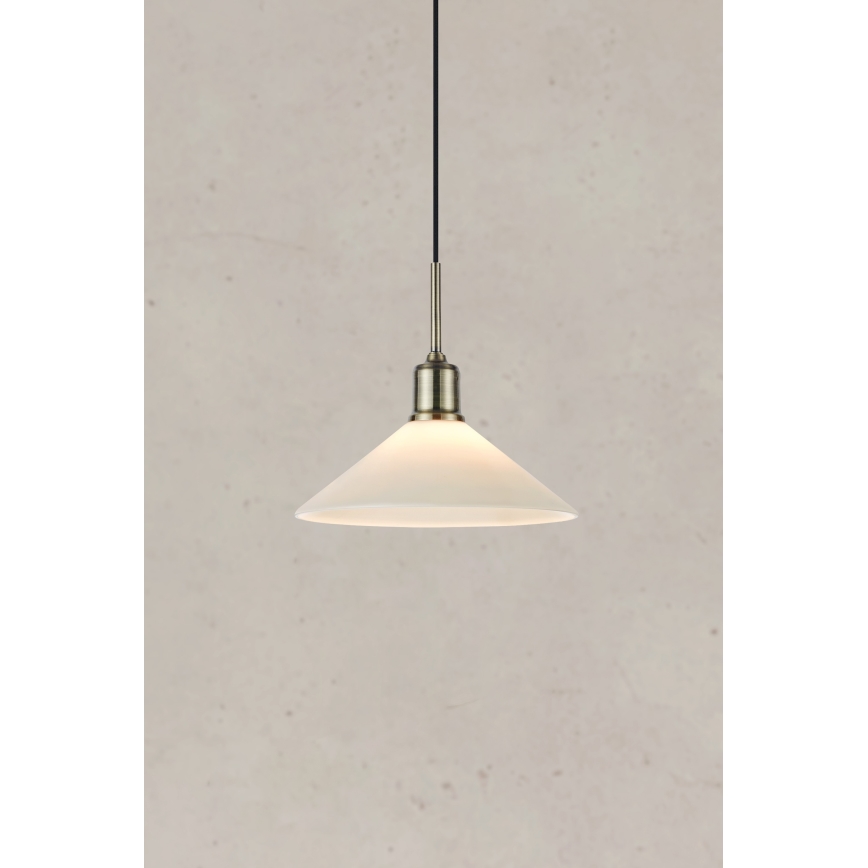 Markslöjd 108867 - Pakabinamas sietynas VELA 1xE27/40W/230V žalvaris/balta