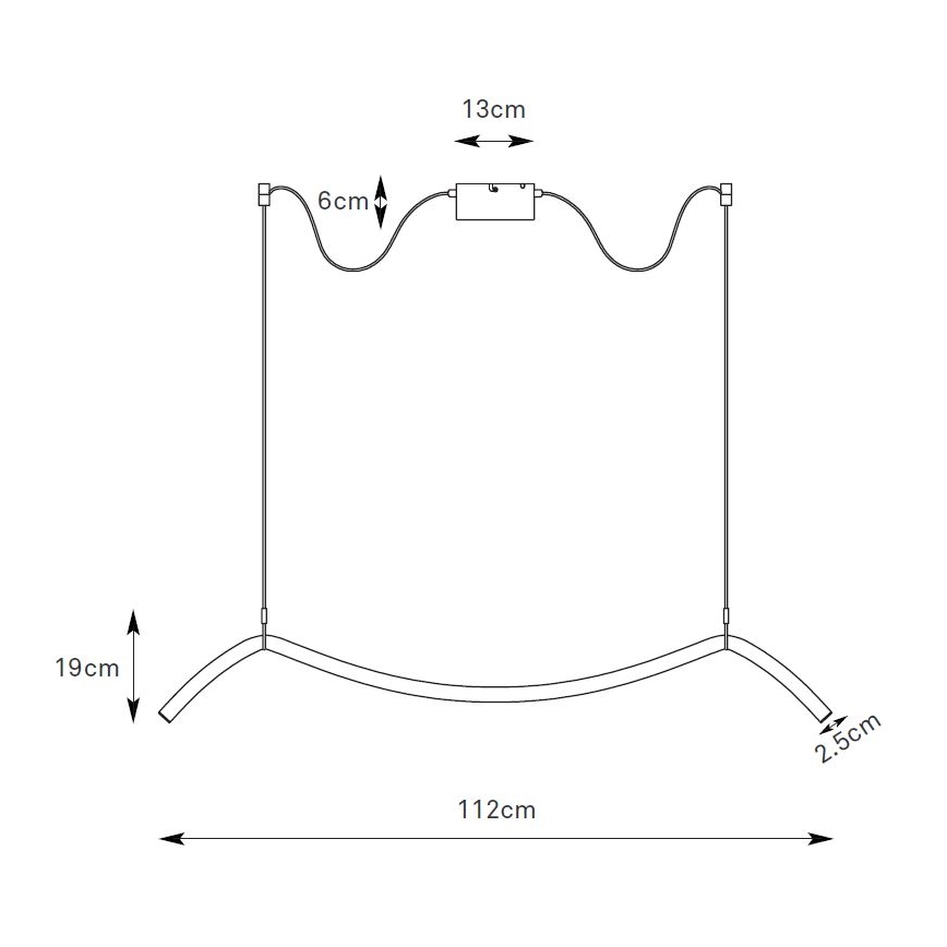 Markslöjd 108873 - dimeriuojamas LED pakabinamas šviestuvas ant laido MELT LED/13W/230V 112 cm juodas