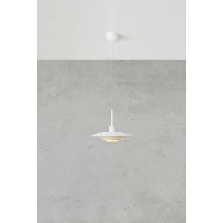 Markslöjd 108874 - PINY pakabinamas šviestuvas ant laido 1xE27/60W/230V Ø 35 cm, baltas