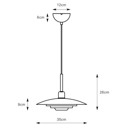 Markslöjd 108875 - Pakabinamas šviestuvas ant laido PINY 1xE27/60W/230V skersmuo 35 cm smėlinis