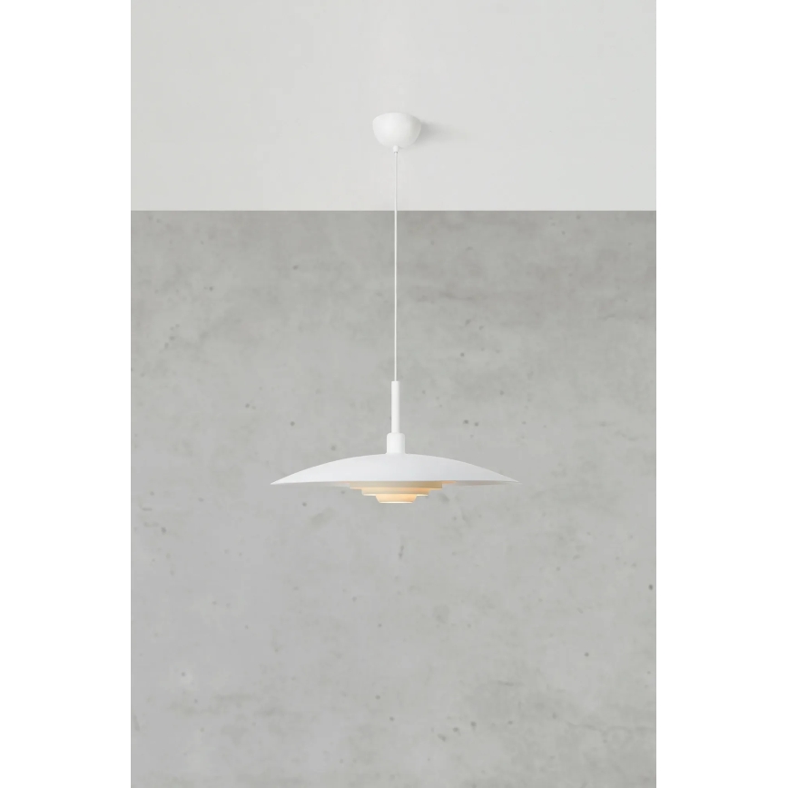 Markslöjd 108876 - pakabinamas šviestuvas ant laido PINY 1xE27/60W/230V, skersmuo 57 cm, baltas