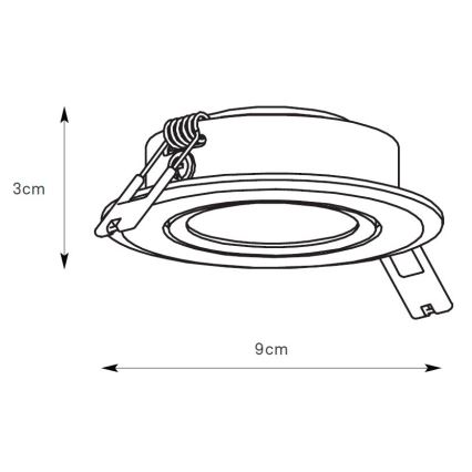 Markslöjd 108885 - Dimeriuojamas įleidžiamas vonios kambario LED šviestuvas PLUTO LED/4,9W/230V CRI 90 IP44 balta