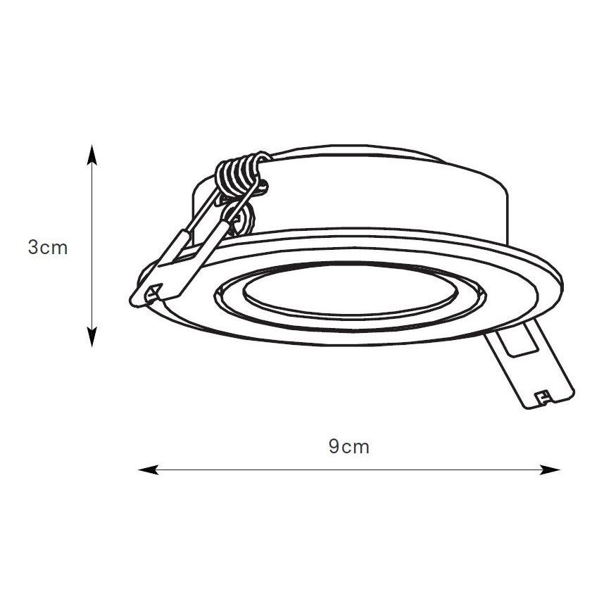 Markslöjd 108885 - Dimeriuojamas įleidžiamas vonios kambario LED šviestuvas PLUTO LED/4,9W/230V CRI 90 IP44 balta