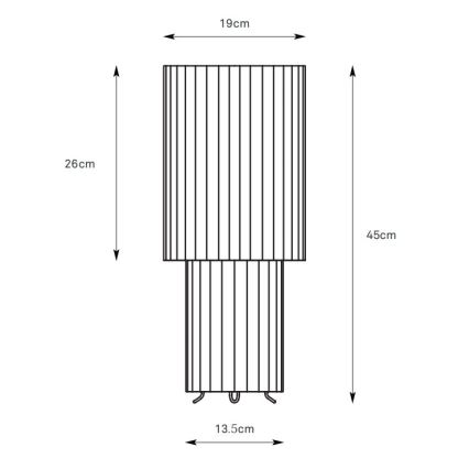 Markslöjd 108898 - Stalo lempa CATIS 1xE27/60W/230V 45 cm pilka