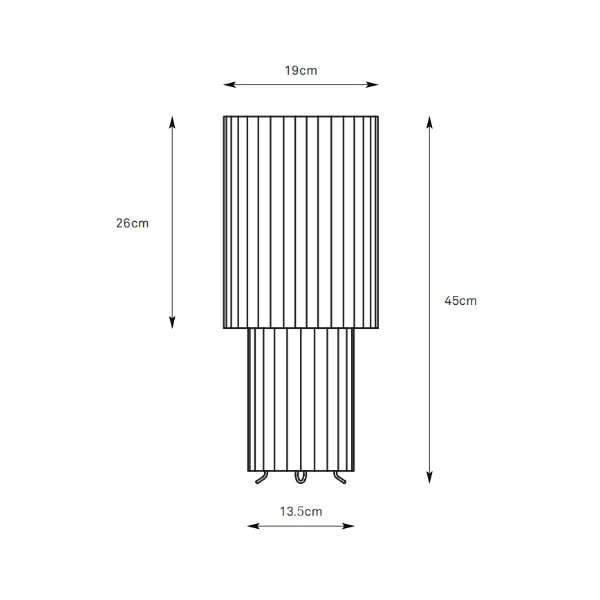 Markslöjd 108898 - Stalo lempa CATIS 1xE27/60W/230V 45 cm pilka