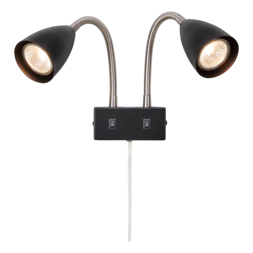 Markslöjd 108901 - Sieninis taškinis šviestuvas CIRO 2xGU10/7W/230V juodas