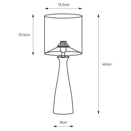 Markslöjd 108904 - Stalinė lempa BIRILLO 1xE14/60W/230V balta