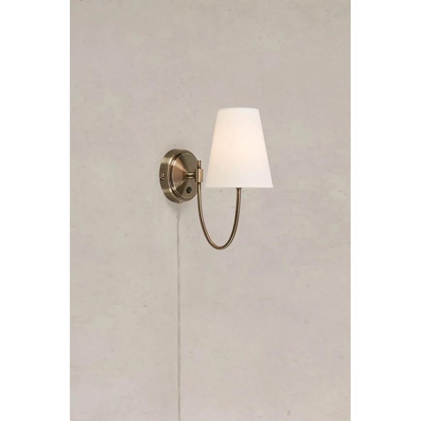 Markslöjd 108908 - Sieninis šviestuvas AMAR 1xE14/40W/230V baltas/žalvarinis