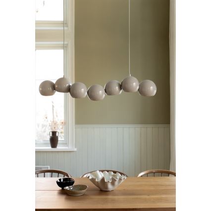 Markslöjd 108914 - Pakabinama liustra ant laido CUPOLO 7xE14/40W/230V pilka