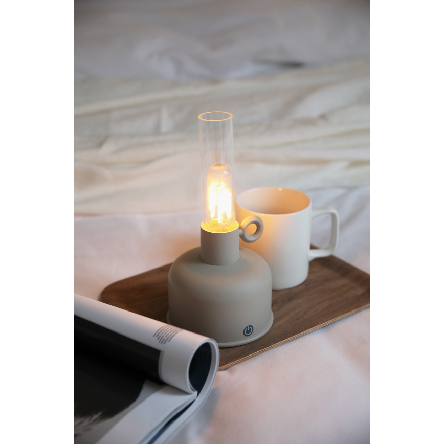 Markslöjd 108921 - LED šviesos reguliavimas lauko įkraunamas Stalinis šviestuvas ASTRID LED/2W/1200 mAh IP44 pilka