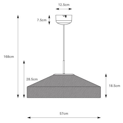 Markslöjd 108955 - Pakabinamas šviestuvas ant laido ALIA 1xE27/60W/230V lininė/juoda