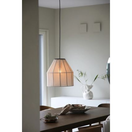 Markslöjd 108956 - Pakabinamas šviestuvas su laidu AIKO 1xE27/60W/230V lininis/juodas