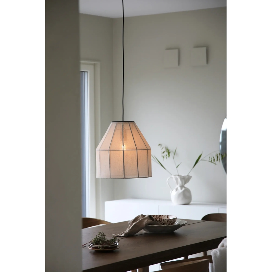 Markslöjd 108956 - Pakabinamas šviestuvas su laidu AIKO 1xE27/60W/230V lininis/juodas