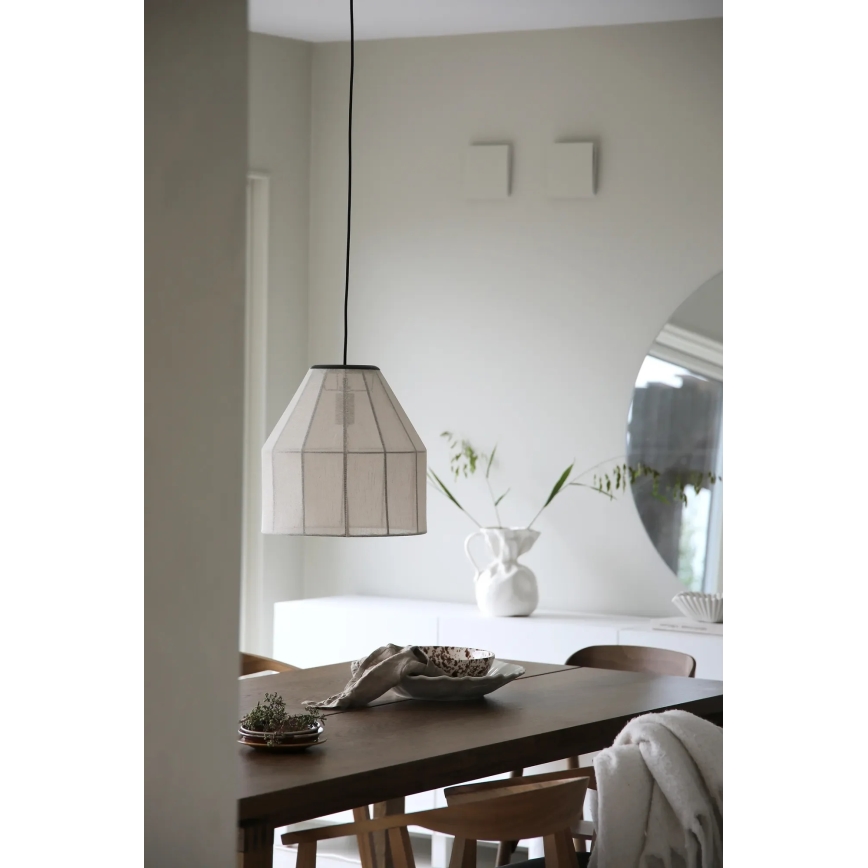 Markslöjd 108956 - Pakabinamas šviestuvas su laidu AIKO 1xE27/60W/230V lininis/juodas
