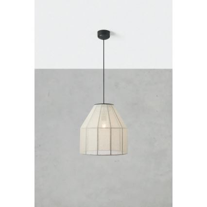 Markslöjd 108956 - Pakabinamas šviestuvas su laidu AIKO 1xE27/60W/230V lininis/juodas