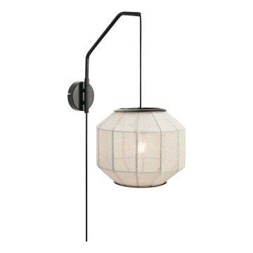 Markslöjd 108957 - Sieninis šviestuvas ASUKA 1xE27/60W/230V lininis/juodas