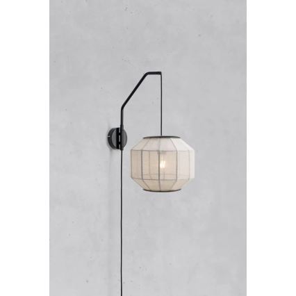 Markslöjd 108957 - Sieninis šviestuvas ASUKA 1xE27/60W/230V lininis/juodas