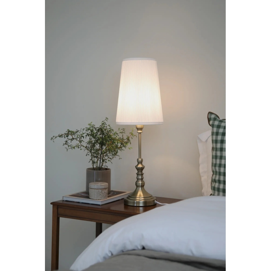Markslöjd 108970 - Stalinis šviestuvas NOBLE 1xE14/40W/230V 66 cm balta/žalvaris