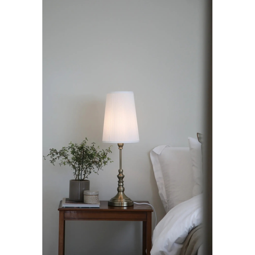 Markslöjd 108970 - Stalinis šviestuvas NOBLE 1xE14/40W/230V 66 cm balta/žalvaris