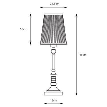 Markslöjd 108970 - Stalinis šviestuvas NOBLE 1xE14/40W/230V 66 cm balta/žalvaris