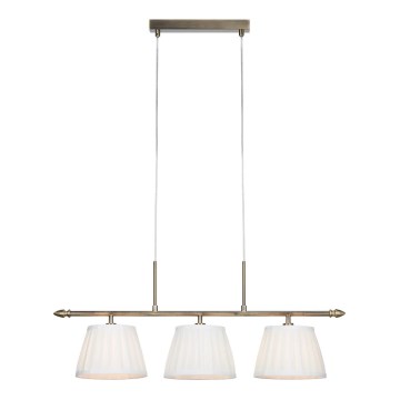 Markslöjd 108975 - Pakabinama liustra su laidu OXFORD 3xE14/40W/230V žalvaris/balta