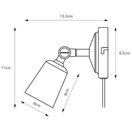 Markslöjd 108978 - Sieninis taškinis šviestuvas TINY 1xGU10/7W/230V žalvarinis