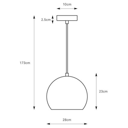 Markslöjd 108986 - POP pakabinamas šviestuvas su laidu 1xE27/40W/230V, skersmuo 28 cm, pilkas