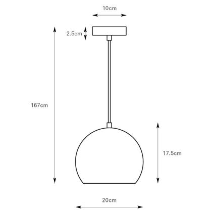 Markslöjd 108989 - Pakabinamas šviestuvas ant laido POP 1xGU10/7W/230V skersmuo 20 cm pilka