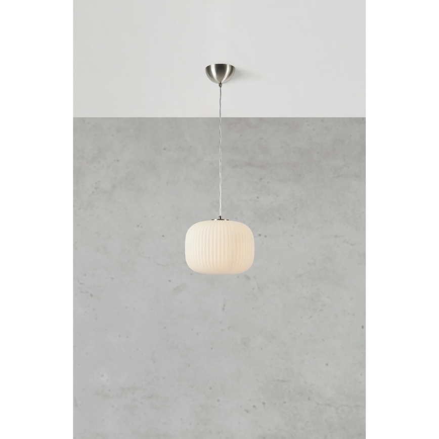 Markslöjd 109008 - Pakabinamas šviestuvas su laidu SOBER 1xE27/40W/230V, skersmuo 25 cm, matinis chromas
