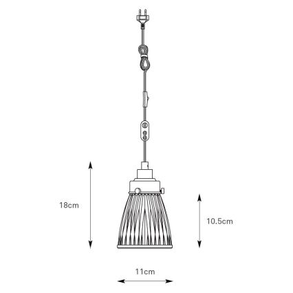 Markslöjd 109010 - Pakabinamas šviestuvas ant laido BELLIS 1xE14/40W/230V žalvarinis