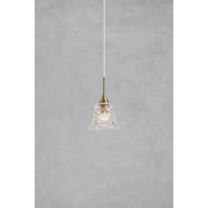 Markslöjd 109011 - Pakabinamas šviestuvas ant laido LUNA 1xE14/40W/230V, žalvarinė apdaila