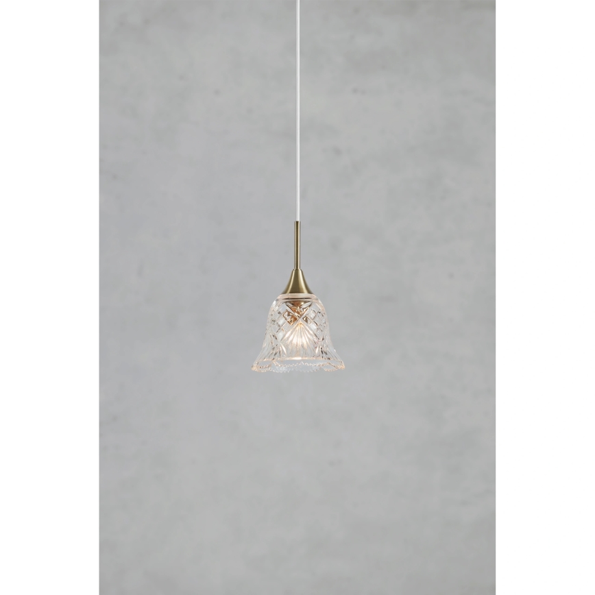 Markslöjd 109011 - Pakabinamas šviestuvas ant laido LUNA 1xE14/40W/230V, žalvarinė apdaila