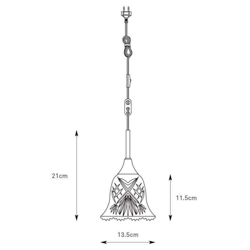 Markslöjd 109011 - Pakabinamas šviestuvas ant laido LUNA 1xE14/40W/230V, žalvarinė apdaila