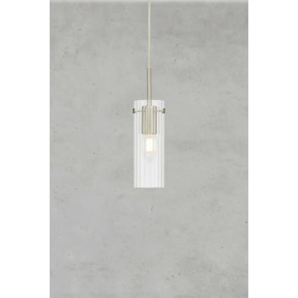 Markslöjd 109013 - Pakabinamas šviestuvas ant laido TIBIA 1xE14/40W/230V skaidrus/žalvaris