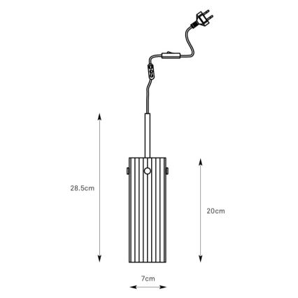 Markslöjd 109015 - Pakabinamas šviestuvas su laidu TIBIA 1xE14/40W/230V dūminė smėlio spalvos/žalvaris