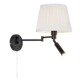 Markslöjd 109016 - LED sieninis šviestuvas PIVOT 1xE27/40W/230V + LED/4W kreminė/juoda