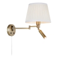 Markslöjd 109017 - LED sieninis šviestuvas PIVOT 1xE27/40W/230V + LED/4W kreminis/žalvarinis