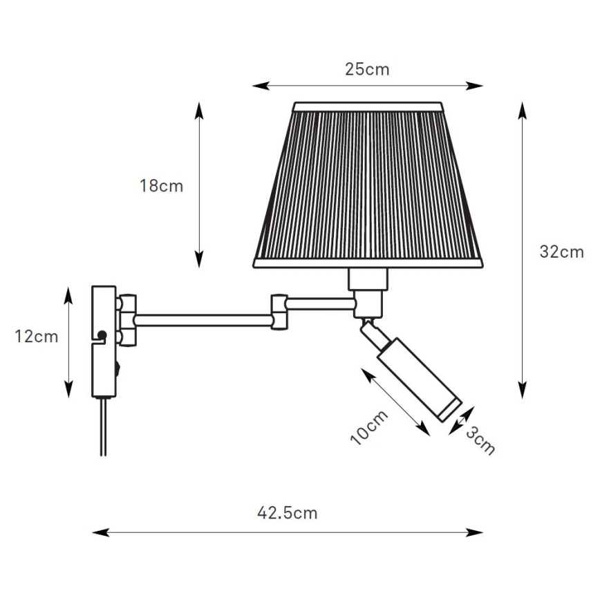Markslöjd 109017 - LED sieninis šviestuvas PIVOT 1xE27/40W/230V + LED/4W kreminis/žalvarinis
