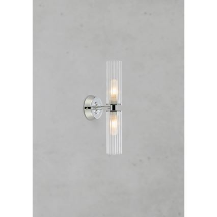 Markslöjd 109027 - Vonios sieninis šviestuvas RIMINI 2xG9/20W/230V IP44 blizgus chromas