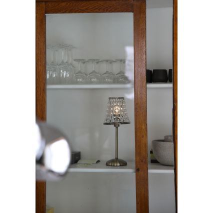 Markslöjd 109125 - LED dimeriuojama įkraunama jutiklinė stalinė lempa LIORA 1xE14/2W/2000 mAh, žalvarinė