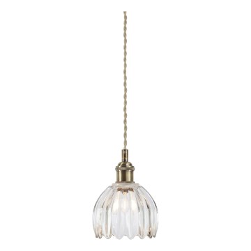 Markslöjd 109136 - pakabinamas šviestuvas ant laido GOTA 1xE14/40W/230V, skersmuo 13 cm, žalvaris/skaidrus
