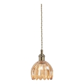 Markslöjd 109137 - Pakabinamas šviestuvas ant laido GOTA 1xE14/40W/230V, skersmuo 13 cm, dūminė smėlio spalva/žalvaris