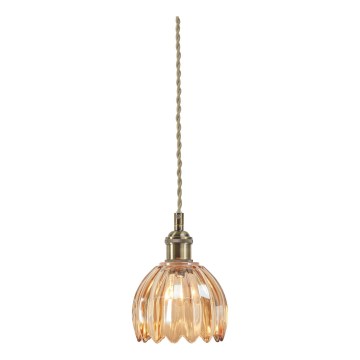 Markslöjd 109137 - Pakabinamas šviestuvas ant laido GOTA 1xE14/40W/230V, skersmuo 13 cm, dūminė smėlio spalva/žalvaris