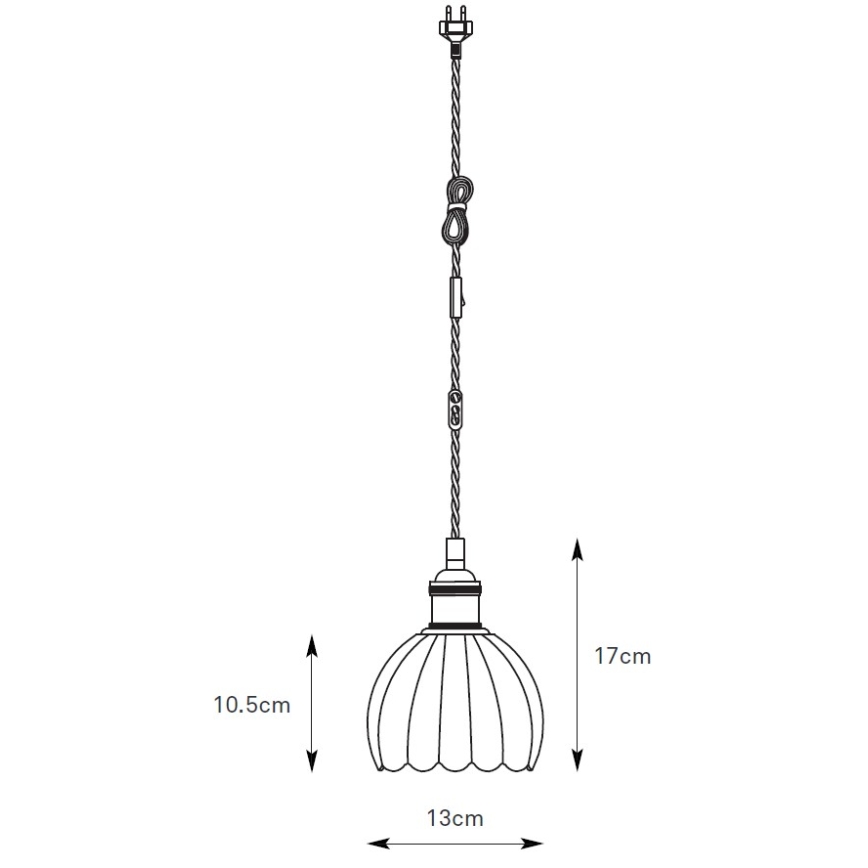 Markslöjd 109138 - Pakabinamas šviestuvas ant laido GOTA 1xE14/40W/230V, skersmuo 13 cm, dūminė žalia/žalvaris