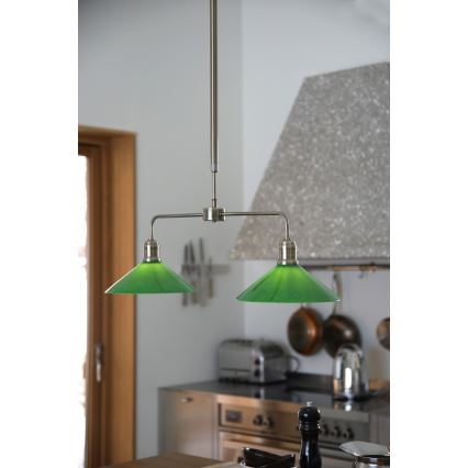 Markslöjd 109161 - VELA šviestuvas ant strypo 2xE27/60W/230V žalias/žalvarinis